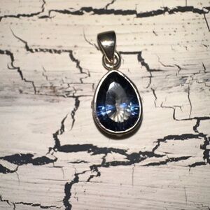 Blue mystic topez pendant